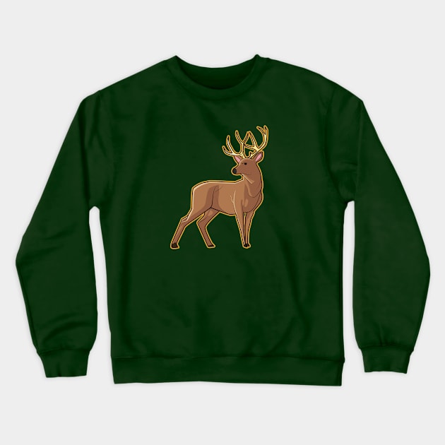 Deer Crewneck Sweatshirt by Comically Pedantic